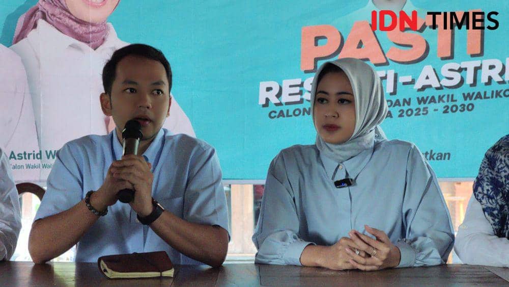 Paslon Respati Ardi-Astrid Widayani di Pilkada Solo. (IDN Times/Larasati Rey)