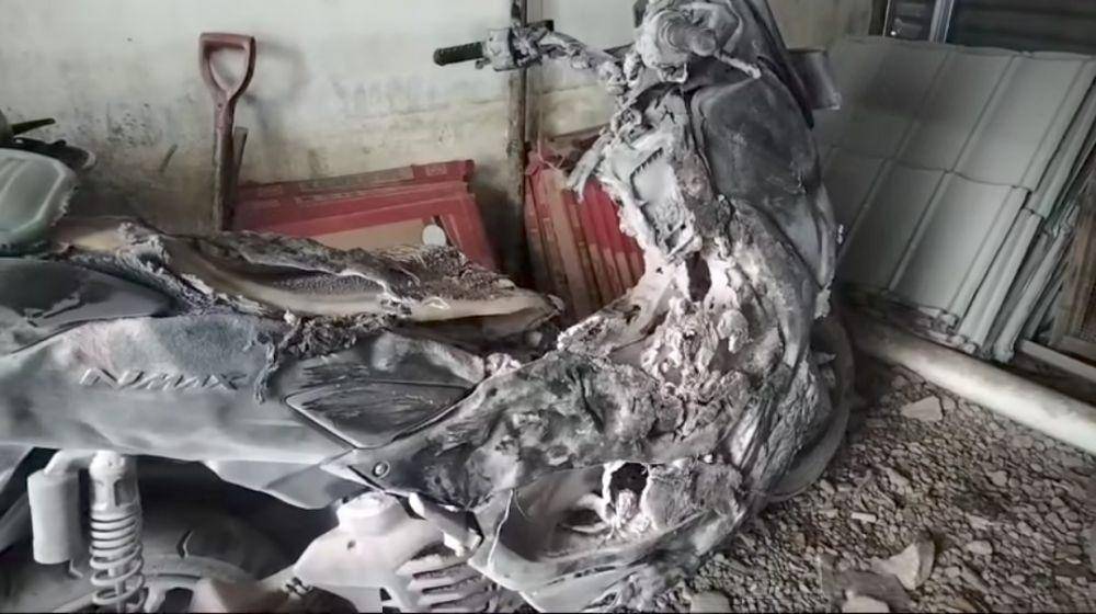 Sepeda motor terbakar di SPBU Sekayu. (IDN Times/istimewa)