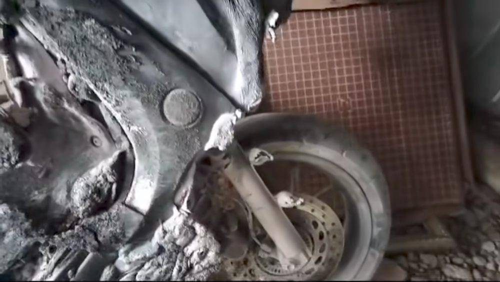 Sepeda motor terbakar di SPBU Sekayu. (IDN Times/istimewa)