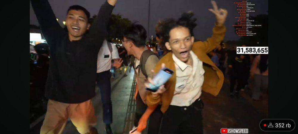 Reza Arap ganti kerugian pedagang karena penonton Speed (youtube.com/ishowspeed)