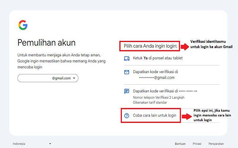langkah-langkah untuk reset password Gmail tanpa nomor HP aktif (dok. pribadi/Jubaedah Haryani)