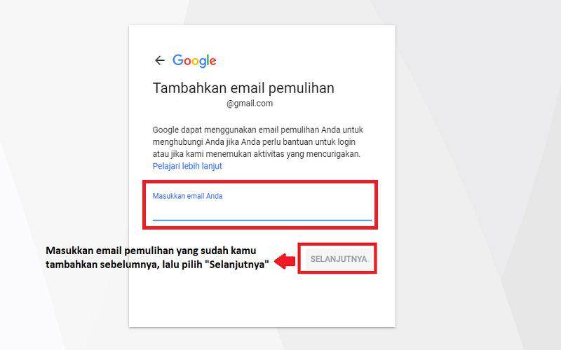 langkah-langkah untuk reset password Gmail tanpa nomor HP aktif (dok. pribadi/Jubaedah Haryani)