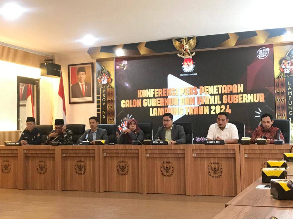Konferensi pers KPU Lampung. (IDN Times/Muhaimin).