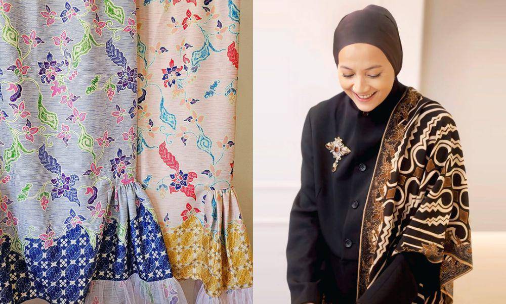 Contoh batik Malaysia (kiri) dan batik Indonesia (kanan). (batikbarmalaysia.com | Instagram.com/danarhadi_id)