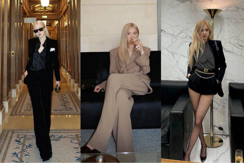 ide padu padan blazer ala Rose BLACKPINK (instagram.com/roses_are_rosie)