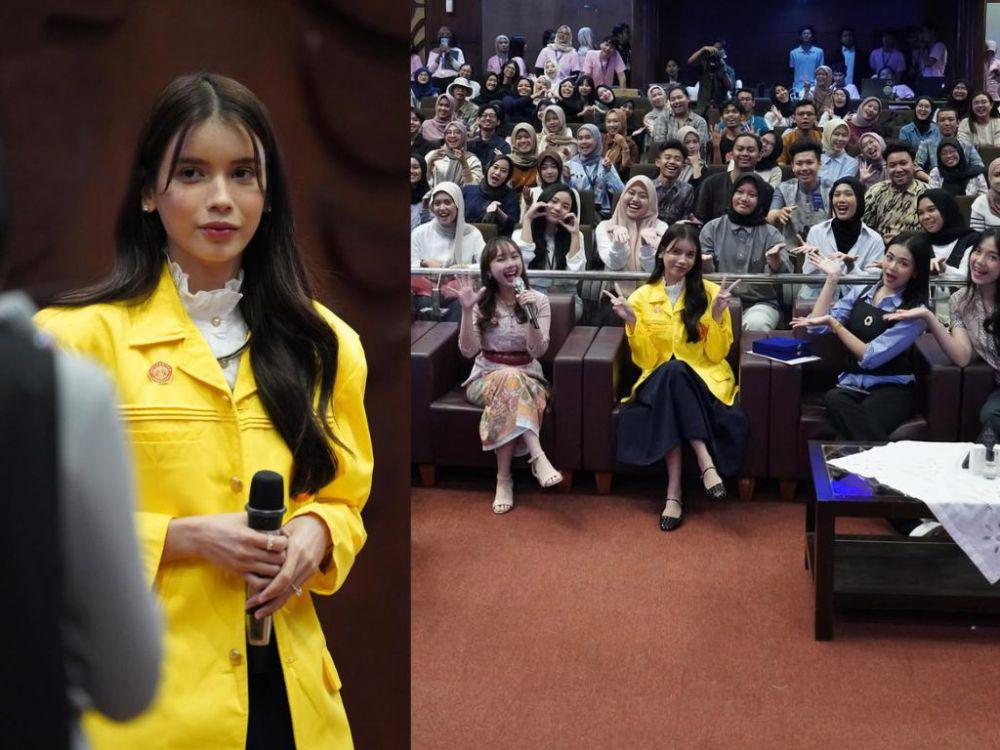 7 Potret Sabrina Chairunnisa Jadi Pembicara di Universitas Indonesia