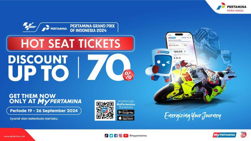 Pertamina Tebar Diskon 70 Persen Beli Tiket MotoGP di MyPertamina