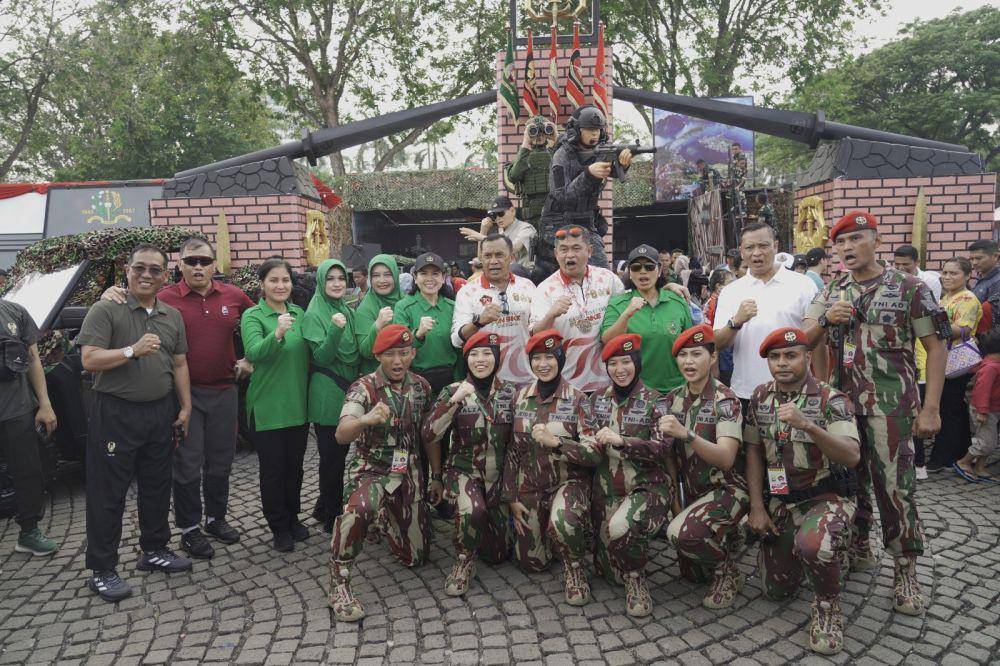 Kasad ramaikan Matra Fair dan Panglima TNI Fun Run. (Dok. Kasad)