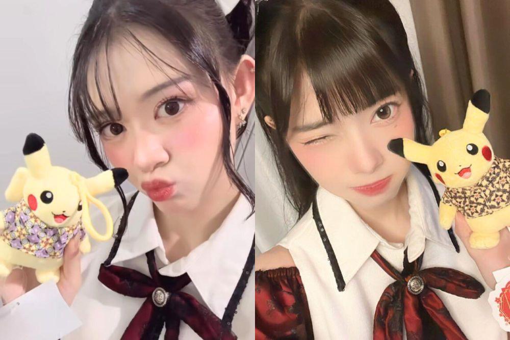 7 Potret Member JKT48 Bareng Boneka Pikachu, Gemesnya Double!