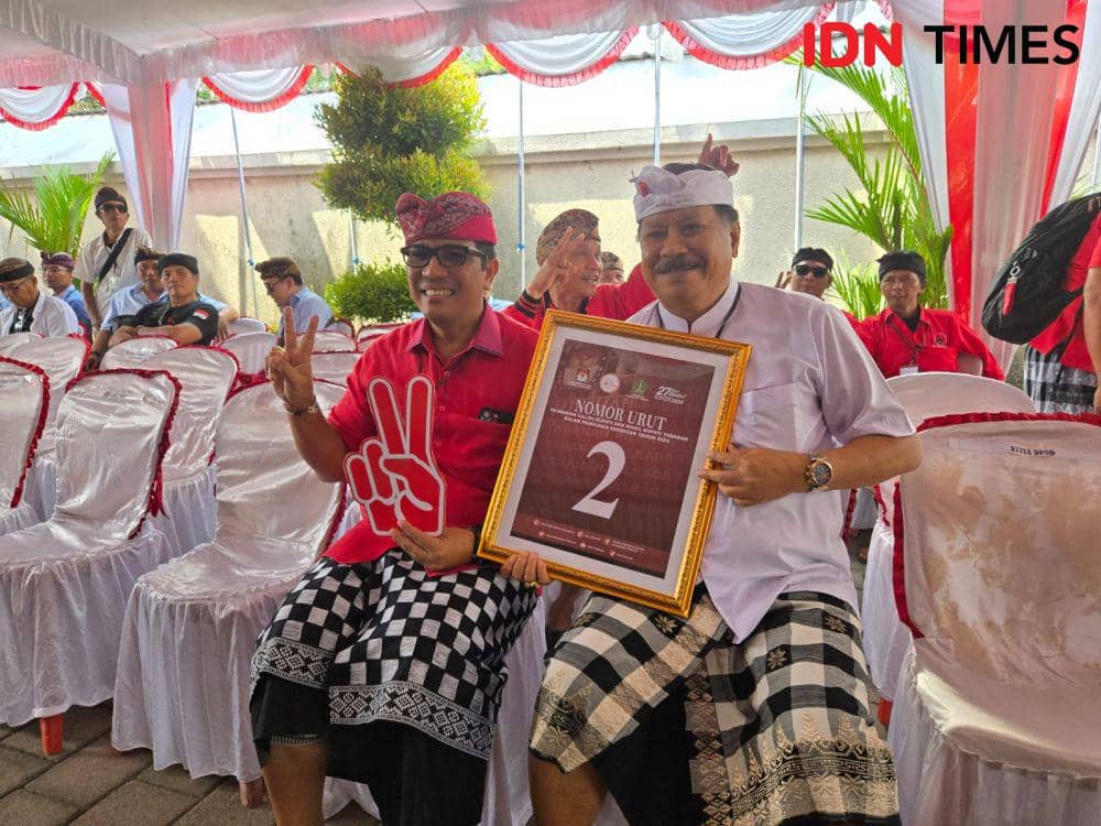 Sanjaya-Dirga mendapatkan nomor urut 2 (IDNTimes/Wira Sanjiwani)