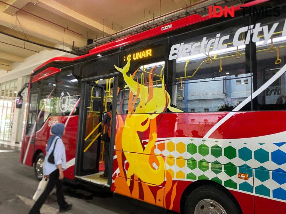 11 Bus Listrik dan 32 Feeder Mengaspal di Surabaya