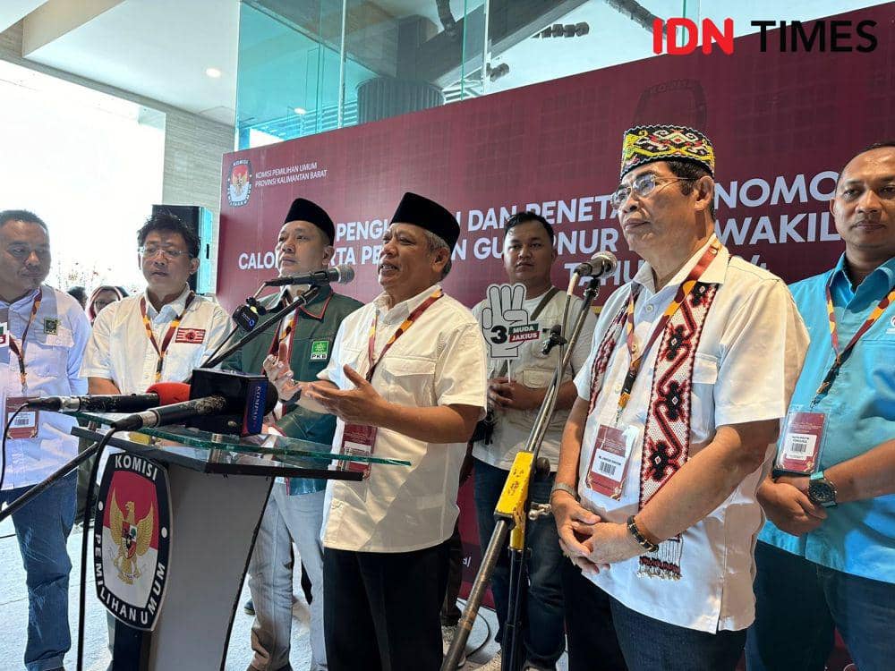 Pasangan calon Gubernur dan Wakil Gubernur nomor urut 03, Muda-Jakius. (IDN Times/Teri).