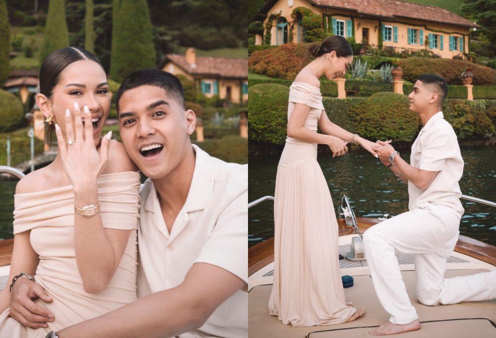 7 Gaya Alyssa Daguise saat Dilamar Al Ghazali, Romantis!