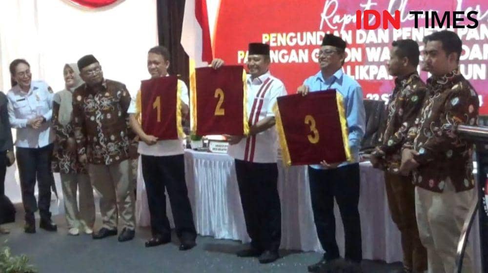 Ini Nomor Urut Tiga Pasangan Peserta Pilkada di Balikpapan