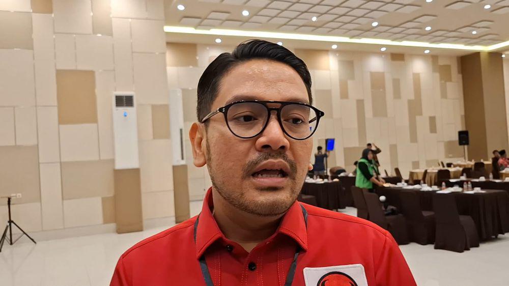 Feligia Agit dari PDI Perjuangan, ketua tim pemenangan Paslon Ony-Antok. IDN Times/ Riyanto.