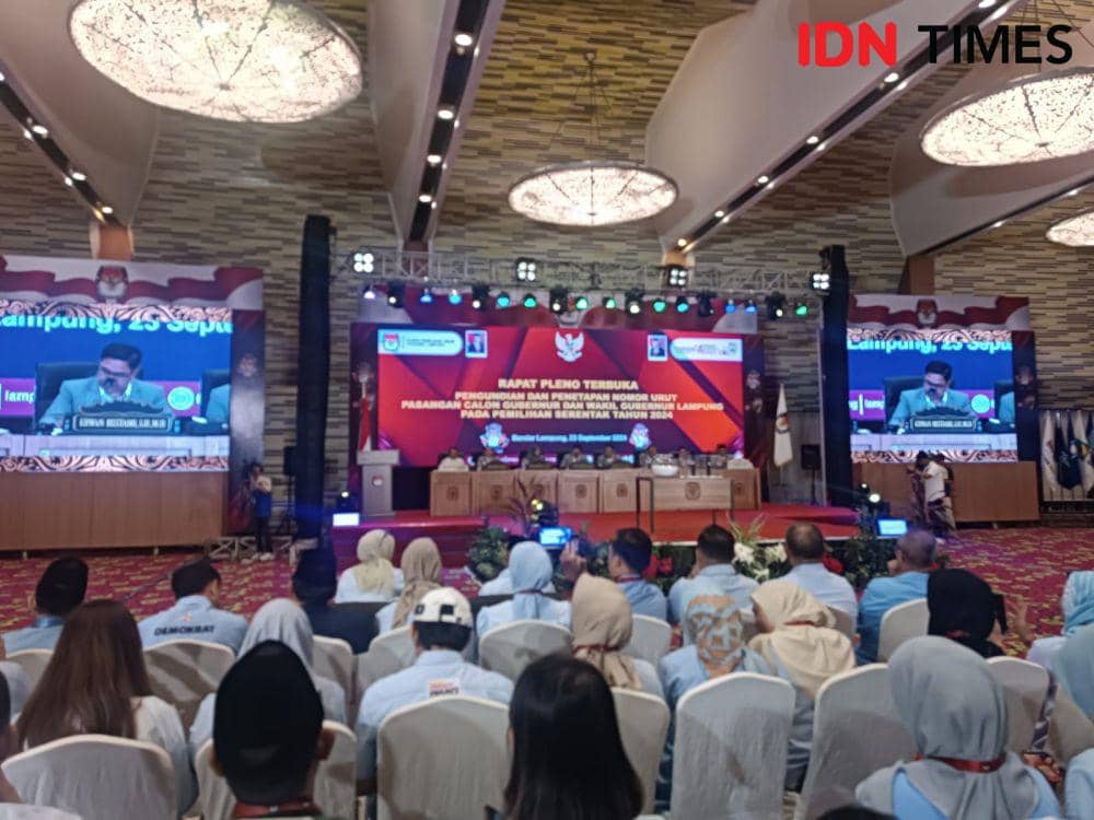 Paslon Gubernur - Wakil Gubernur Lampung Rahmat Mirzani Djausal dan Jihan Nurlela mendapatkan nomor urut 2 di Pilkada 2024. (IDN Times/Tama Yudha Wiguna).