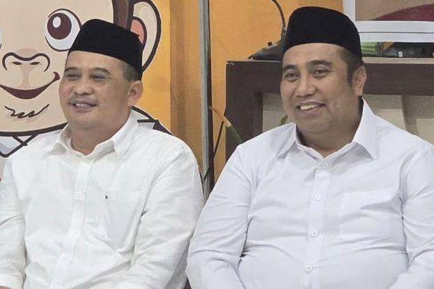 Pasangan calon tunggal Pemilihan Bupati dan Wakil Bupati Maros 2024, Chaidir Syam (kiri) dan A. Muetazim Mansyur. (Dok. KPU Maros)