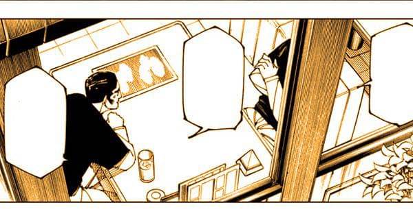 Takaba dan partner barunya membahas lelucon apa yang akan mereka keluarkan nanti( Dok. Shueisha / Jujutsu Kaisen )