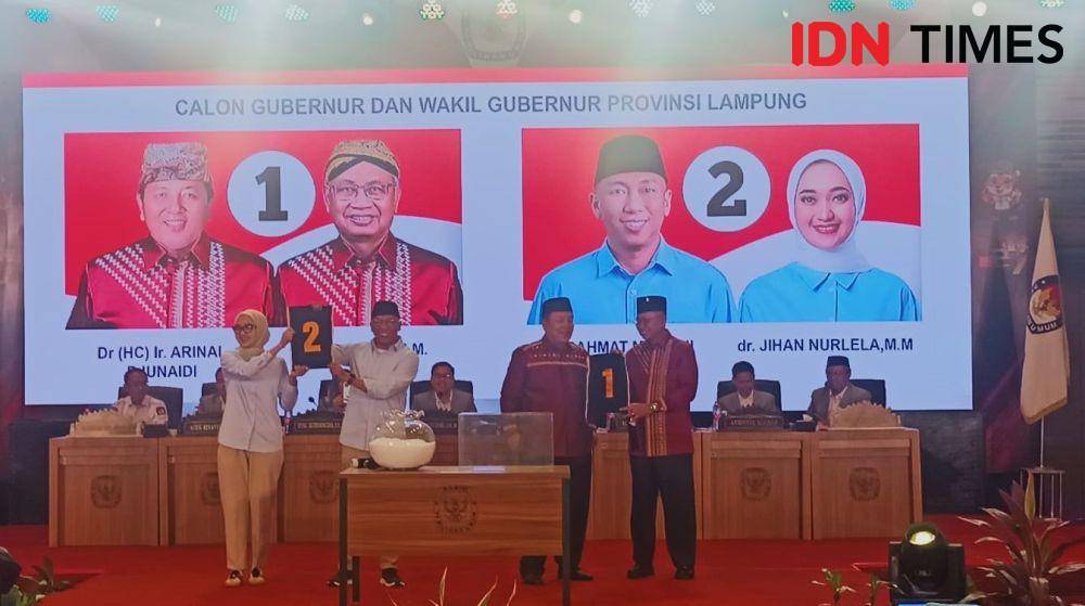 Arinal-Sutono Nomor Urut 1, Mirza-Jihan Nomor Urut 2 Pilkada 2024