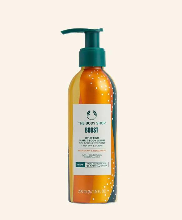 The Body Shop Wellness Mandarin Bergamot Hair Body Wash (thebodyshop.co.id)
