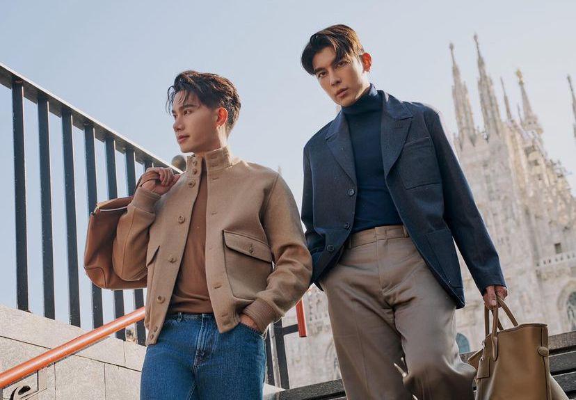 7 Potret Mew Suppasit dan Tul Pakorn saat Hadiri Milan Fashion Week