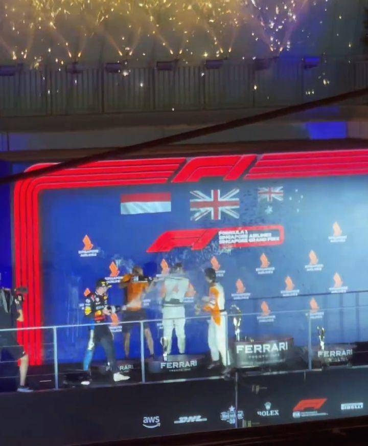 Anya Geraldine nonton F1 di Singapura (Instagram.com/anyageraldine)