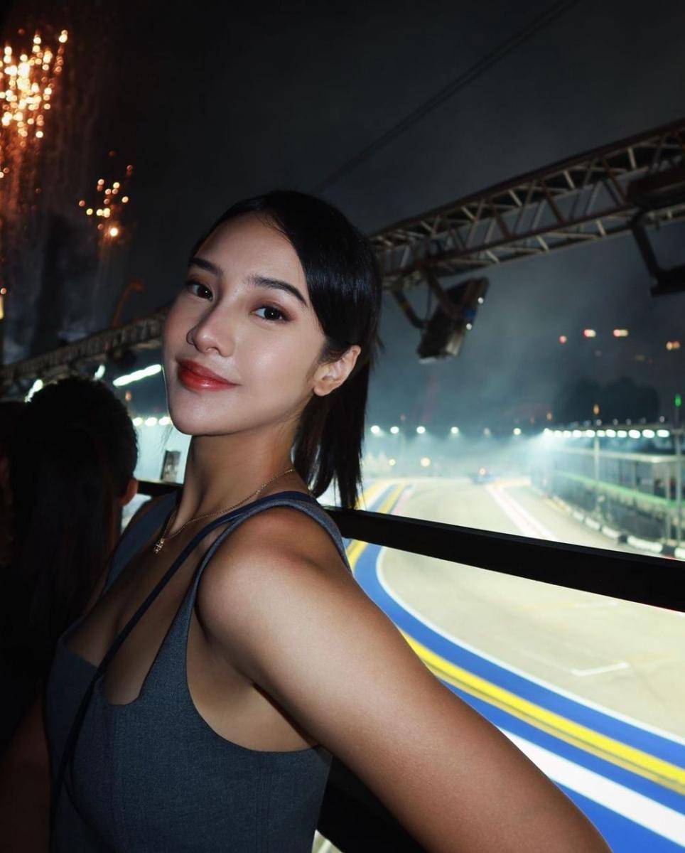 Anya Geraldine nonton F1 di Singapura (Instagram.com/anyageraldine)