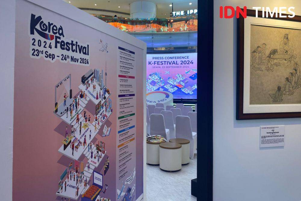 Konferensi pers 'K-Festival 2024' pada Senin (23/9/2024) di KOREA 360, Lotte Mall, Jakarta. (IDN Times/Besse Fadhilah)