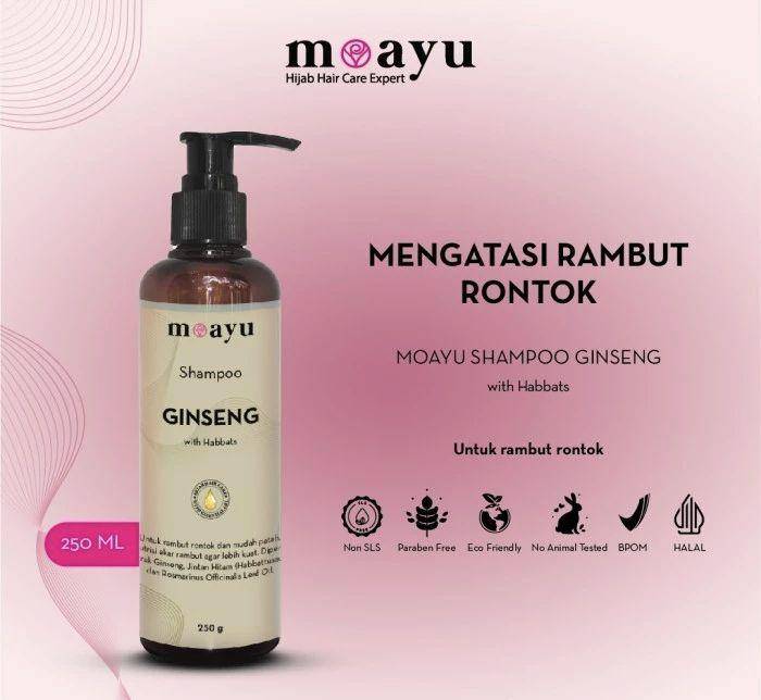 MoAyu Shampoo Ginseng Habbats (shopee.co.id/Moayu Official Store)