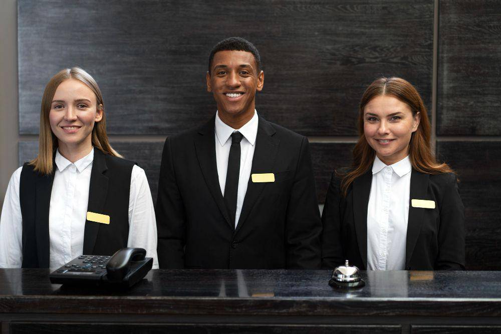ilustrasi para pekerja steward di bagian hotel (Freepik.com/Freepik)