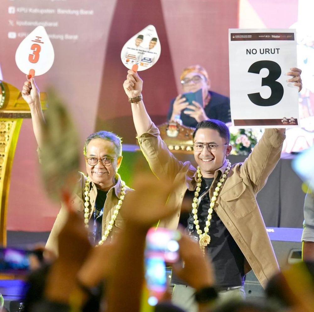 potret artis di pengundian nomor urut Pilkada 2024 (instagram.com/hengkykurniawan)