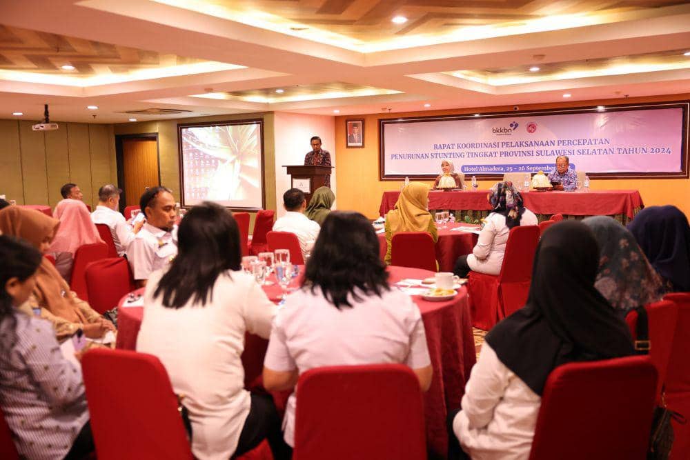 Rapat Koordinasi Pelaksanaan Percepatan Penurunan Stunting (PPS) tingkat provinsi Sulawesi Selatan, Rabu (25/9/2024)/Humas BKKBN Sulsel