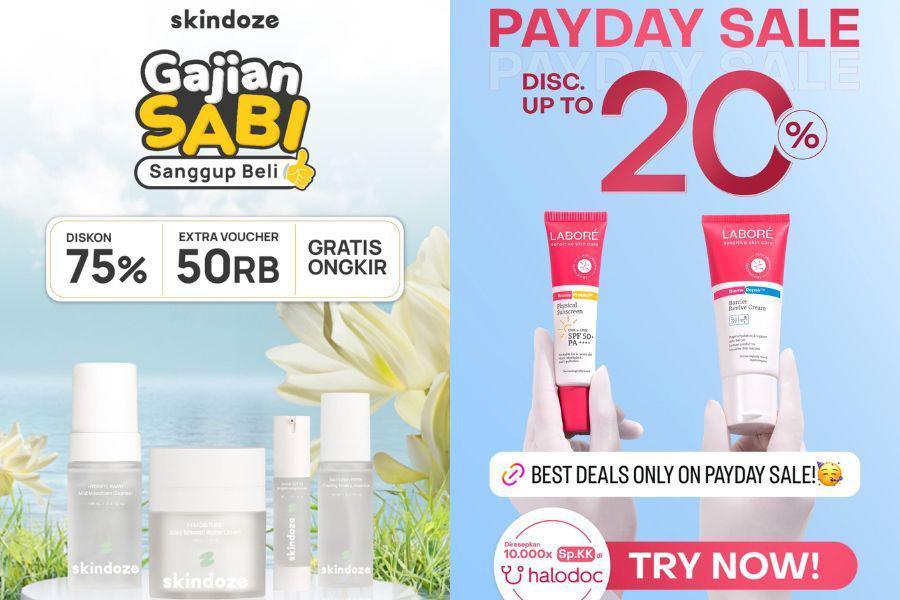 15 Promo Skincare Spesial Hari Gajian, Diskon 75% Untung Banget!