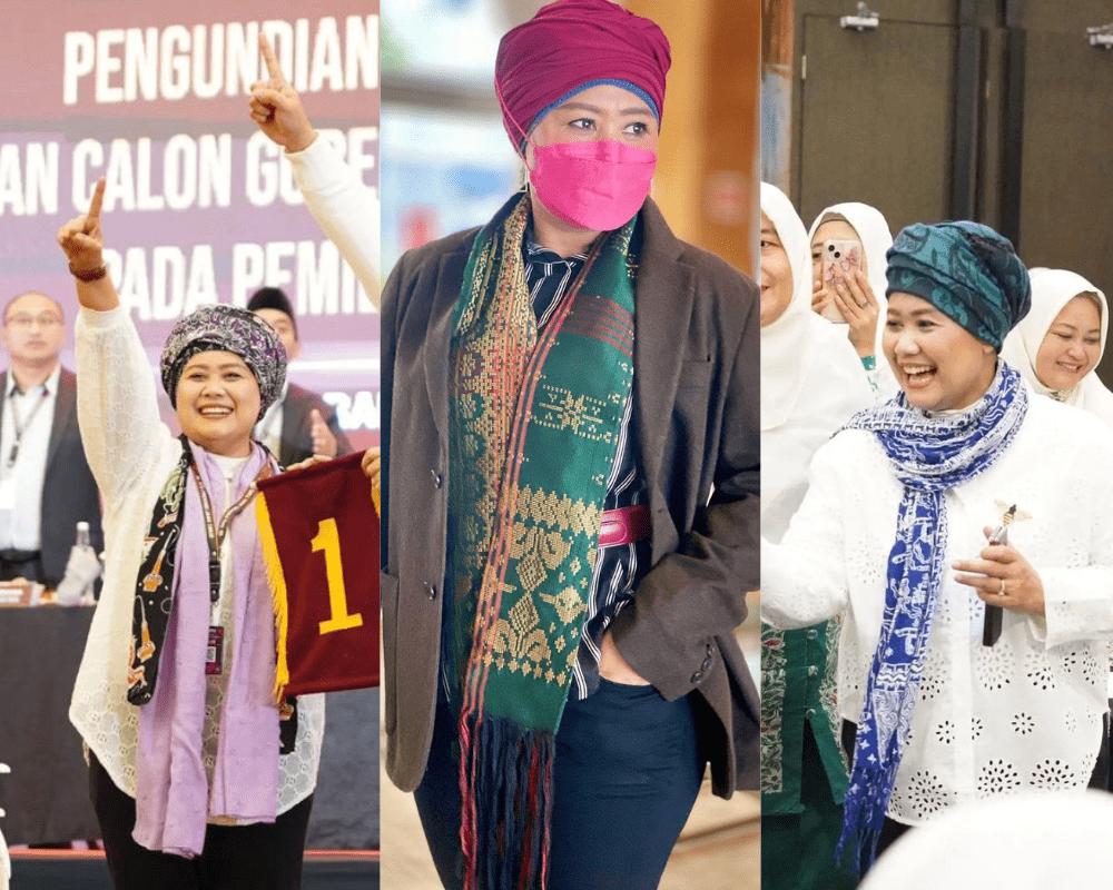7 Gaya Turban Cagub Luluk Nur Hamidah, Khas Banget