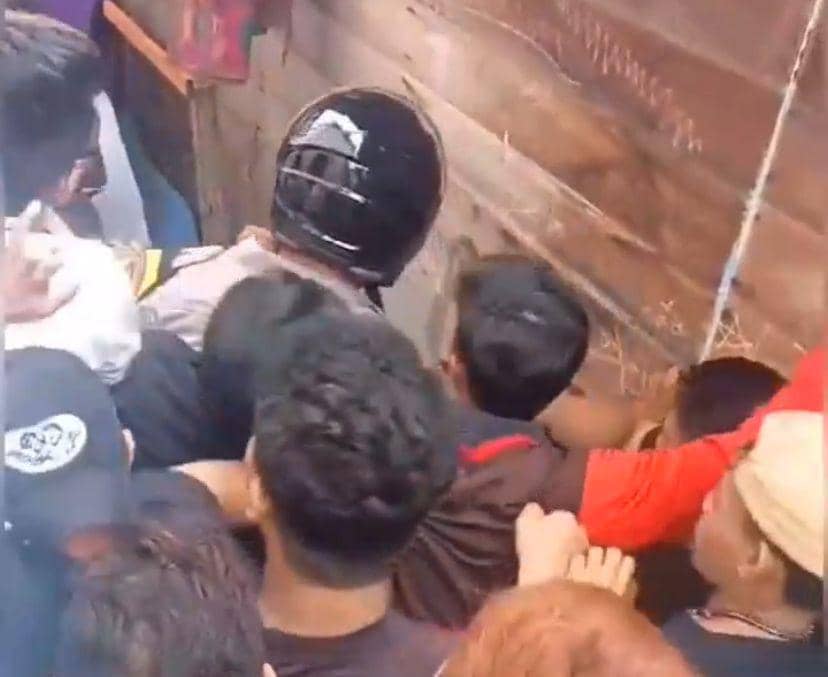 Potongan dari video viral yang diduga pelaku pencabulan anak di bawah umur di Banjarmasin.