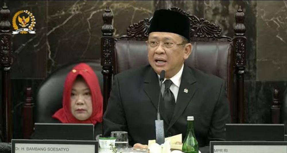 Ketua Majelis Permusyawaratan Rakyat (MPR), Bambang Soesatyo. (Tangkapan layar YouTube MPR)