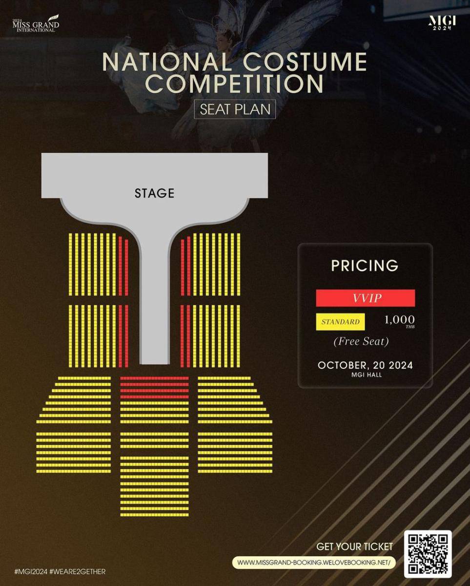 Poster Denah Panggung dan Harga Tiket Miss Grand International 2024 (Instagram.com/missgrandinternational)
