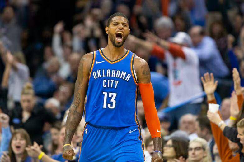 Paul George saat bermain untuk Oklahoma City Thunder. (nba.com)