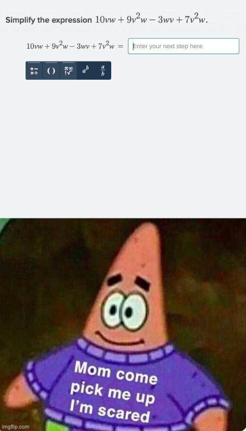 meme kocak SpongeBob tentang matematika (reddit.com/r/memes)
