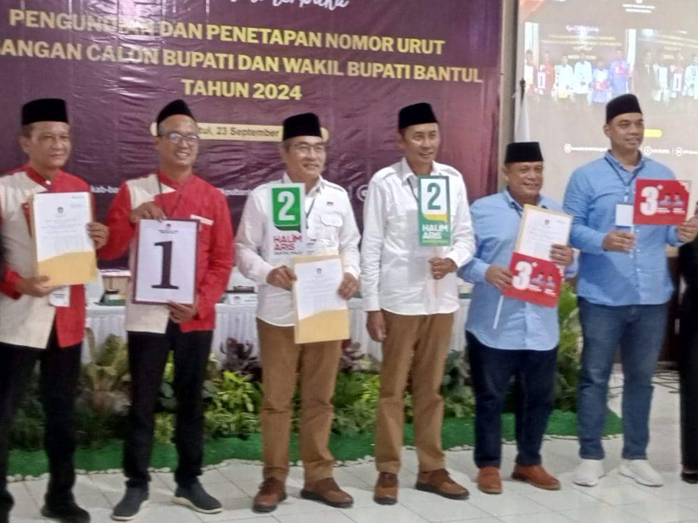 Calon bupati dan wakil bupati Bantul.(IDN Times/Daruwaskita)