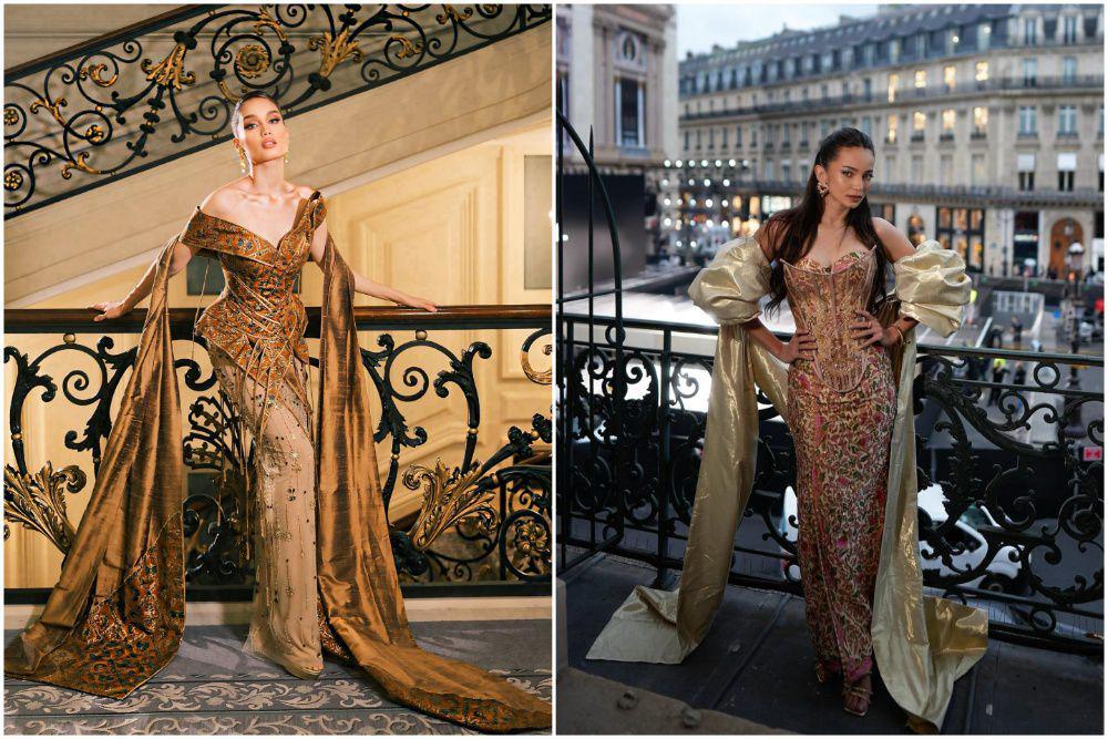 9 Potret Cinta Laura dan Enzy Storia Bergaun Batik di PFW 2024