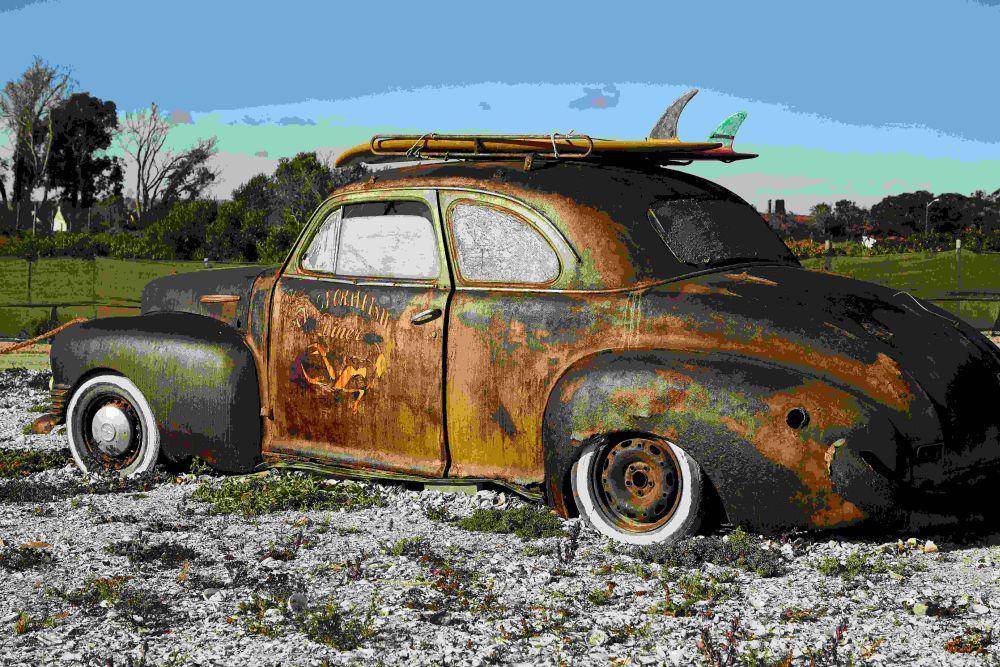 ilustrasi body mobil berkarat (pexels.com/Laker)