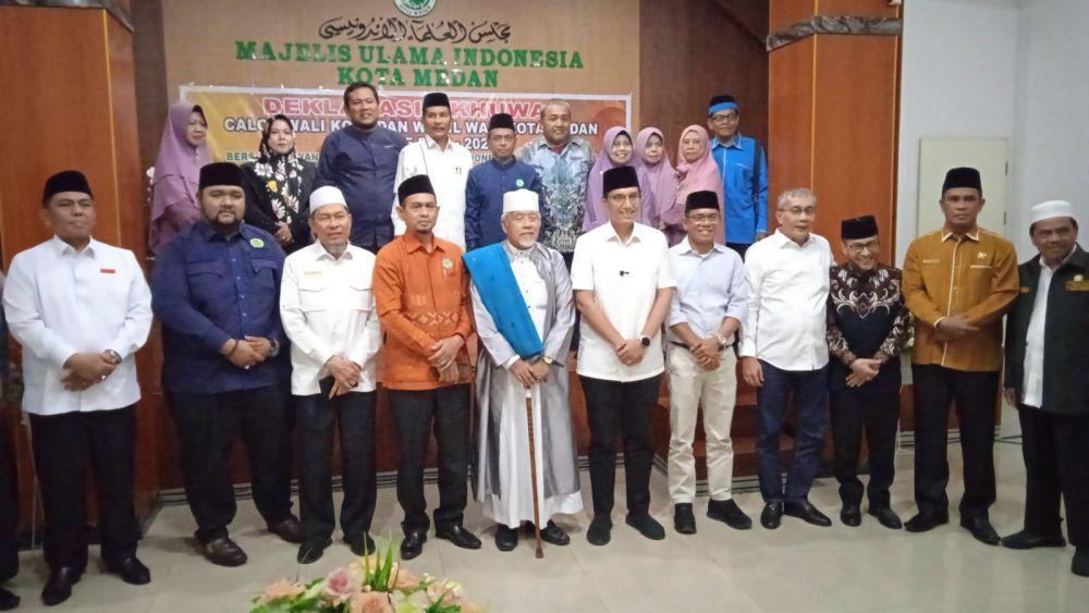 3 Paslon Teken Deklarasi Ukhuwah Calon Wali Kota-Wakil Wali Kota Medan