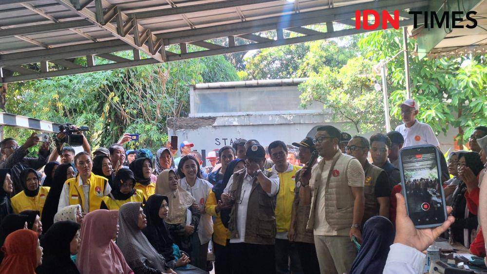 Calon Gubernur DKI Jakarta, Ridwan Kamil berkampanye di Pancoran, Jakarta Selatan, Kamis (26/9/2024). (IDN Times/Lia Hutasoit)