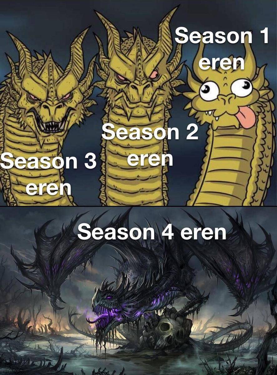 meme kocak Eren Yeager (reddit.com/user/ilikecakewithcherry)