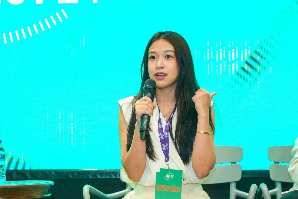 Art content creator, Irene, saat press conference IdeaFest. 27 September 2024. (Instagram.com/ideafestid)