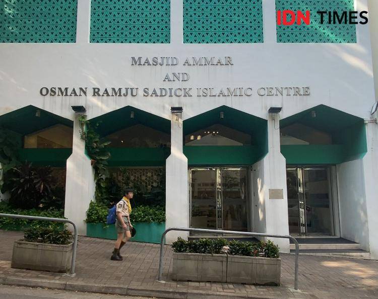 Masjid Ammar dan Osman Ramju Sadick Islamic Center di Wan Chai, Hong Kong. (IDN Times/Amir Faisol)