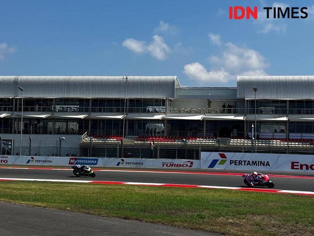 Sesi Latihan Bebas 1 (FP1) MotoGP Mandalika, Jumat (27/9/2024) (IDN Times / Linggauni)