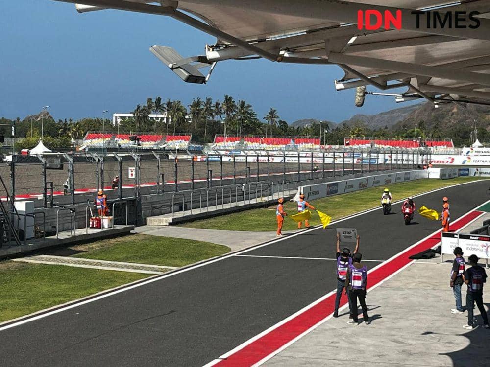 Sesi Latihan Bebas 1 (FP1) MotoGP Mandalika, Jumat (27/9/2024) (IDN Times / Linggauni)