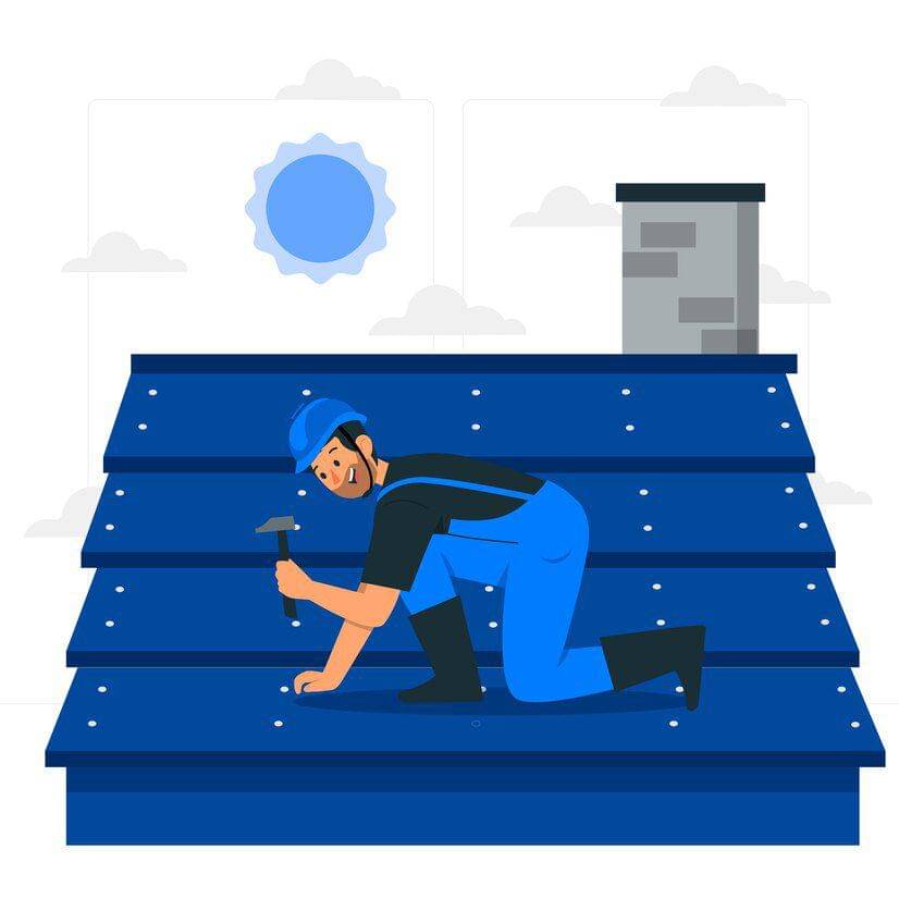 ilustrasi atap bocor (freepik.com/storyset)